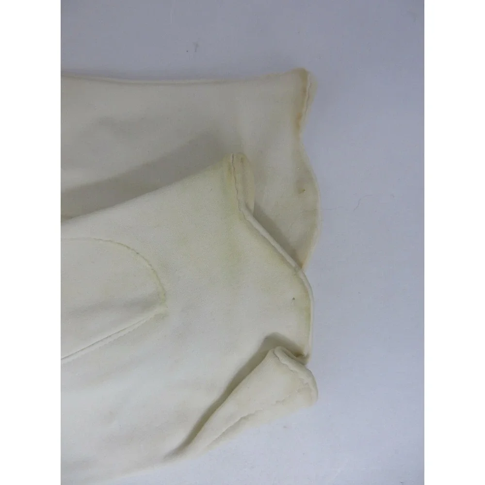 Vtg Hansen Beaded Butterfly White Evening Dress Gloves